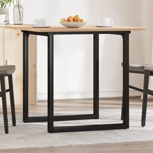 Gossi masa de bucatarie, cadru o, 90x90x75 cm lemn masiv pin si fonta