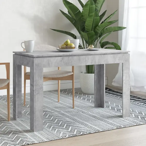 Gossi masa de bucatarie, gri beton, 120 x 60 x 76 cm, pal