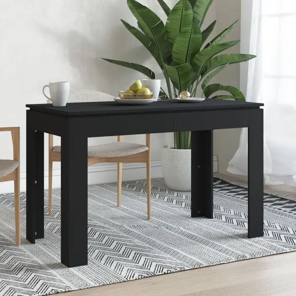 Gossi masa de bucatarie, negru, 120 x 60 x 76 cm, pal