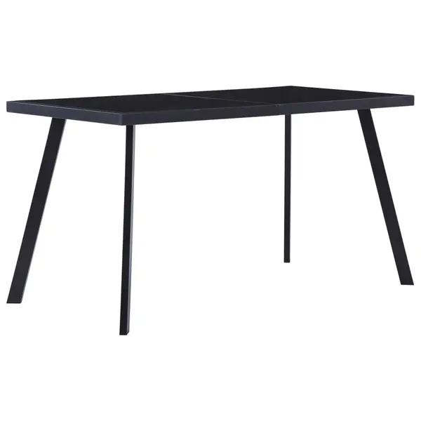 Gossi masa de bucatarie, negru, 140 x 70 x 75 cm, sticla securizata