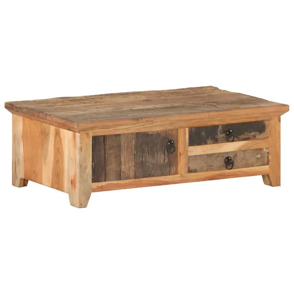Gossi masa de cafea, 90 x 50 x 31 cm, lemn masiv reciclat