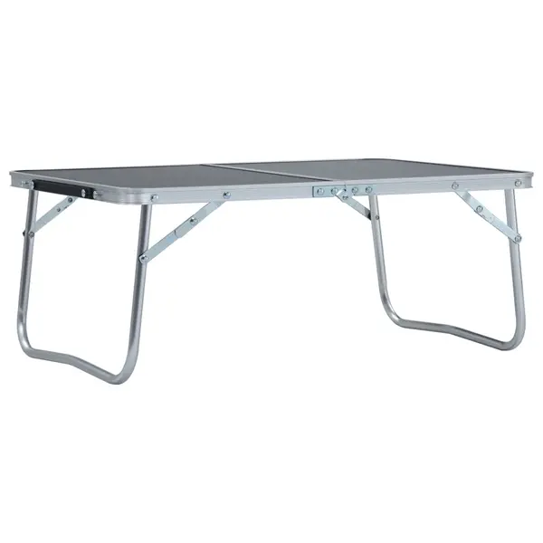 Gossi masa de camping pliabila, gri, 60 x 40 cm, aluminiu