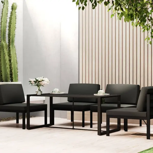 Gossi masa de exterior, antracit, 120x60x66 cm, aluminiu