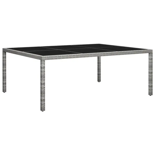 Gossi masa de exterior, gri, 200x150x74 cm, poliratan