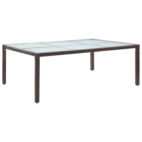 Gossi masa de exterior, maro, 200 x 150 x 74 cm, poliratan