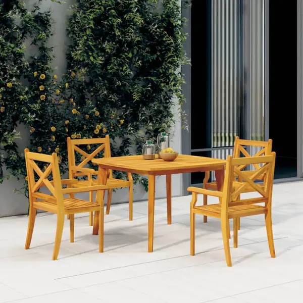 Gossi masa de gradina, 110x110x75 cm, lemn masiv de acacia