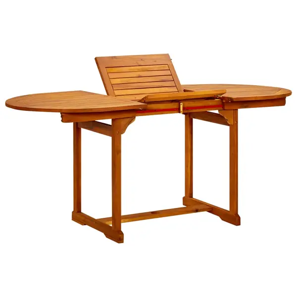 Gossi masa de gradina, (120-170)x80x75 cm, lemn masiv de acacia
