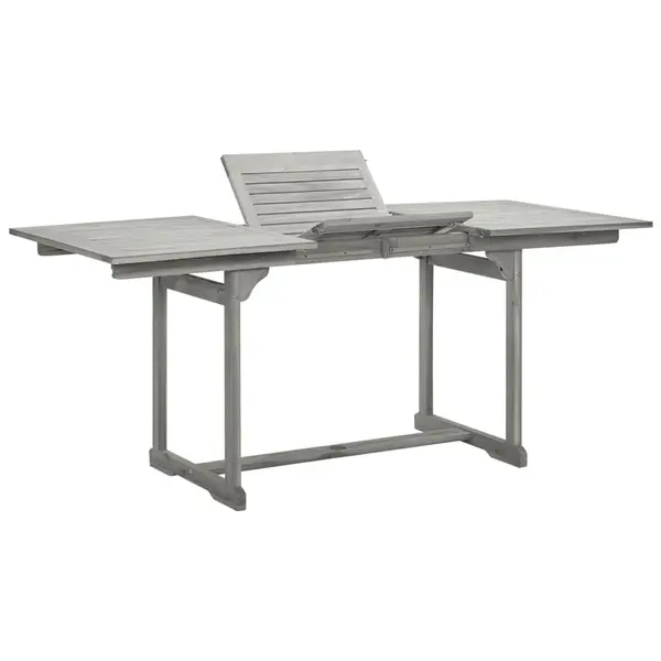 Gossi masa de gradina, (120-170)x80x75 cm, lemn masiv de acacia