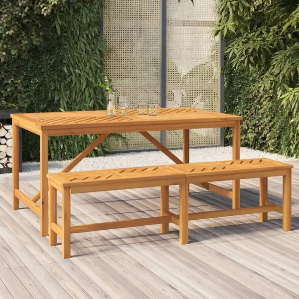 Gossi masa de gradina, 150x90x74 cm, lemn masiv de acacia