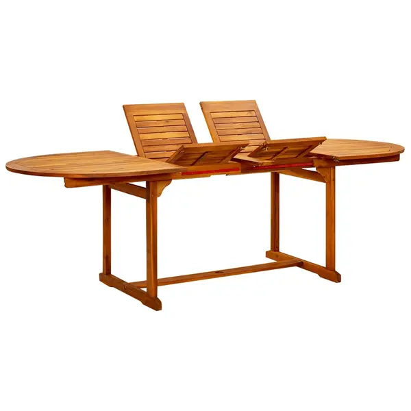 Gossi masa de gradina, (160-240)x100x75 cm, lemn masiv de acacia