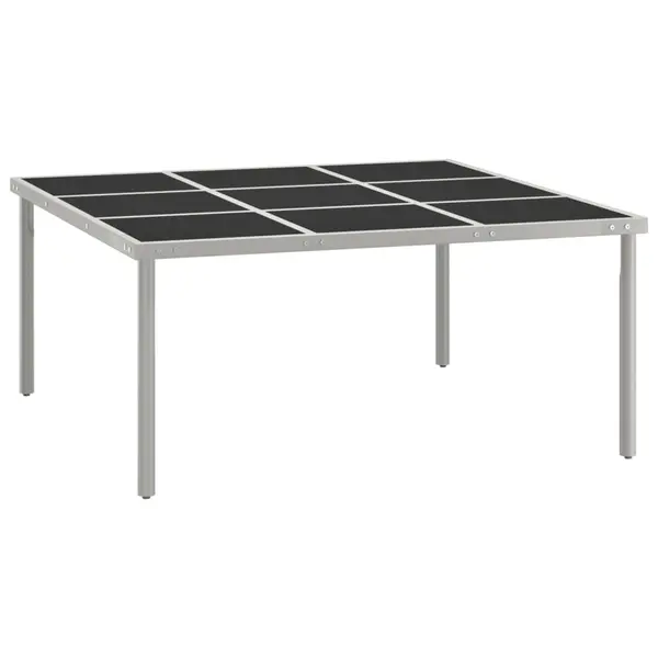 Gossi masa de gradina, 170x170x74,5 cm, otel si sticla