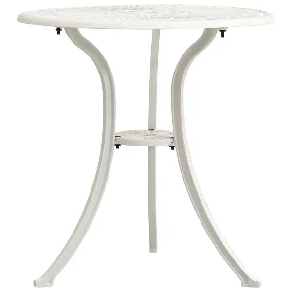 Gossi masa de gradina, alb, 62x62x65 cm, aluminiu turnat