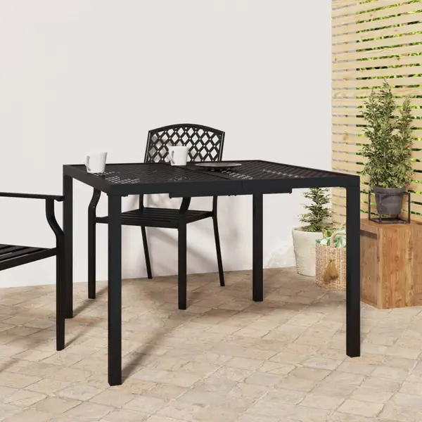 Gossi masa de gradina, antracit, 100x100x72 cm, otel