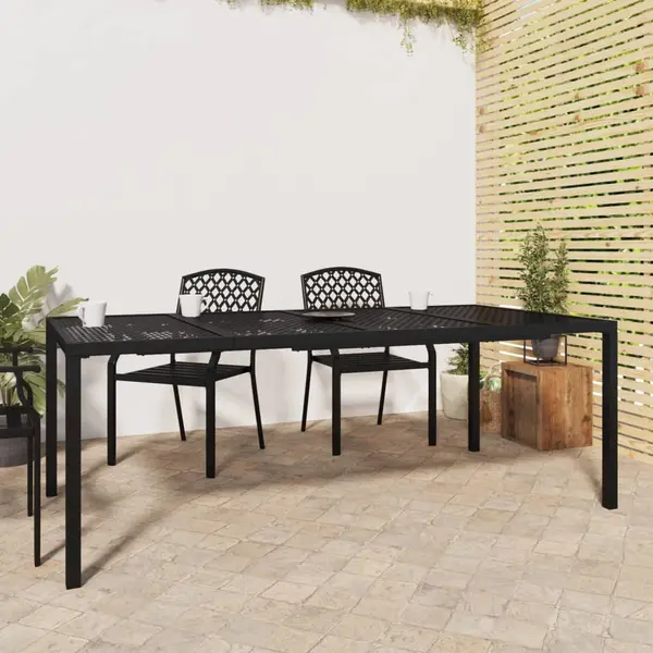 Gossi masa de gradina, antracit, 200x100x72 cm, otel