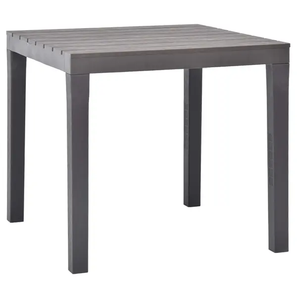 Gossi masa de gradina, cafeniu, 78 x 78 x 72 cm, plastic