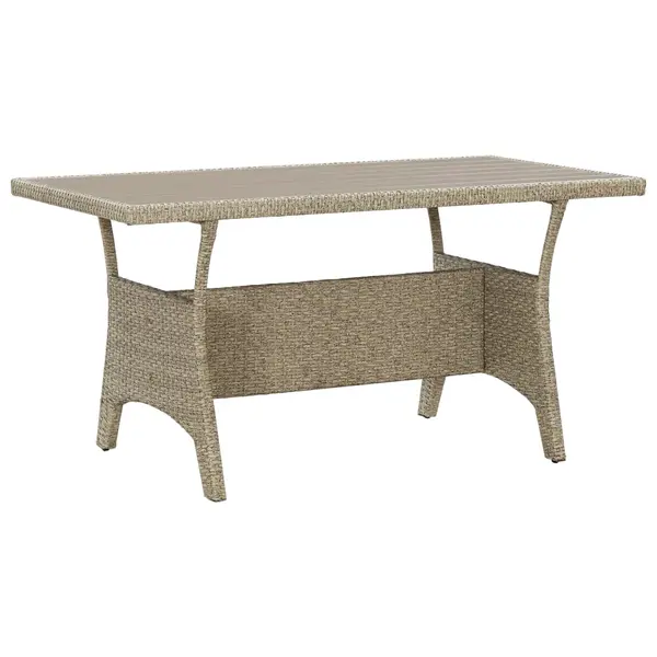 Gossi masa de gradina, gri, 120x70x66 cm, poliratan