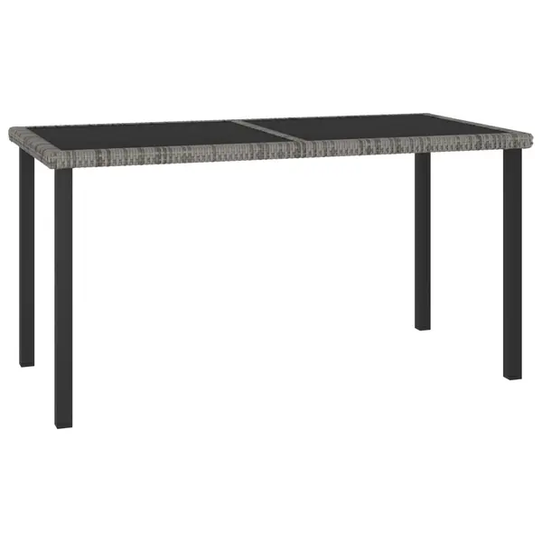 Gossi masa de gradina, gri, 140 x 70 x 73 cm, poliratan