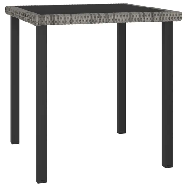 Gossi masa de gradina, gri, 70 x 70 x 73 cm, poliratan