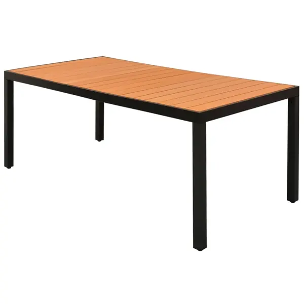 Gossi masa de gradina, maro, 185 x 90 x 74 cm, aluminiu si wpc