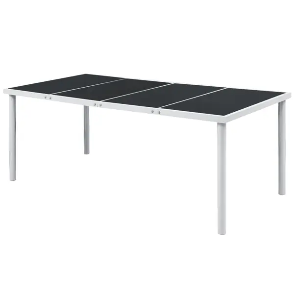 Gossi masa de gradina, negru, 190 x 90 x 74 cm, otel