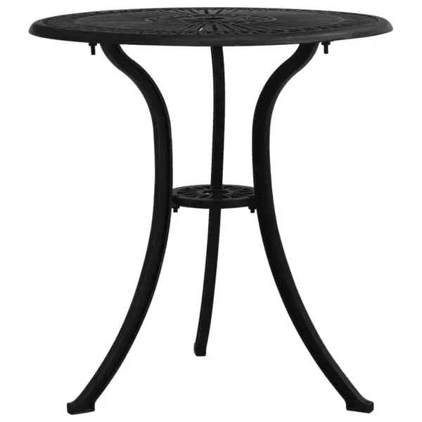 Gossi masa de gradina, negru, 62x62x65 cm, aluminiu turnat