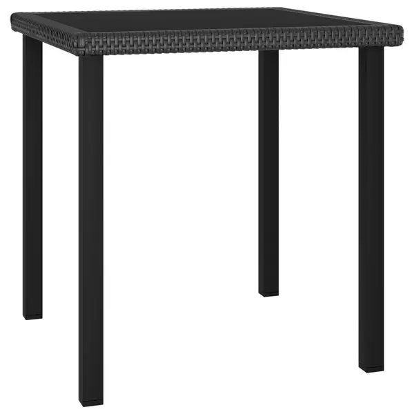 Gossi masa de gradina, negru, 70x70x73 cm, poliratan