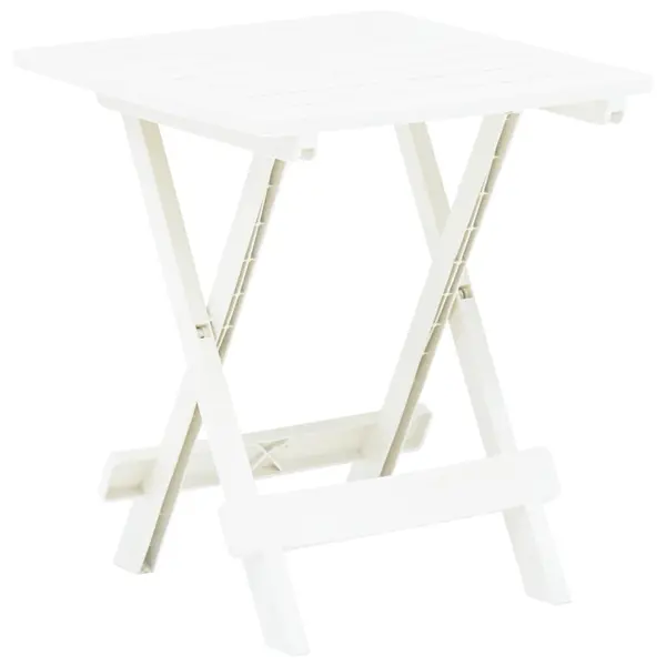 Gossi masa de gradina pliabila, alb, 45 x 43 x 50 cm, plastic