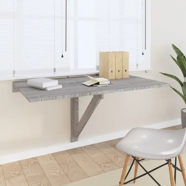 Gossi masa de perete plianta gri sonoma 100x60x56 cm lemn compozit