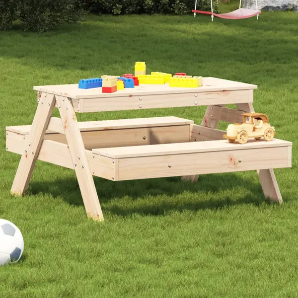 Gossi masa de picnic pentru copii, 88x97x52 cm, lemn masiv de pin