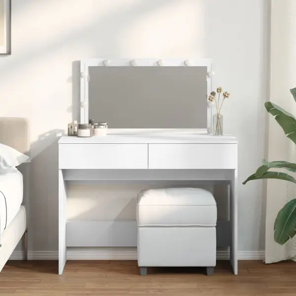 Gossi masa de toaleta cu led, alb, 100x40x120 cm