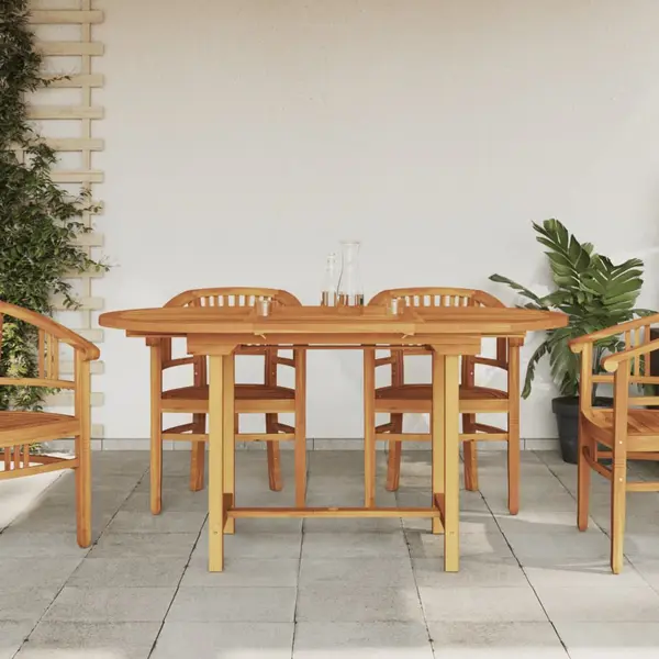 Gossi masa extensibila de gradina 110-160x80x75 cm lemn masiv de tec