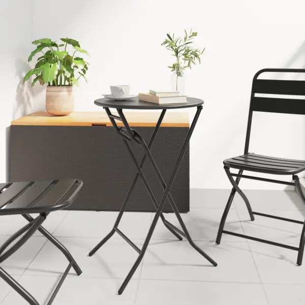 Gossi masa plianta pentru gradina antracit Ø50x72 cm otel
