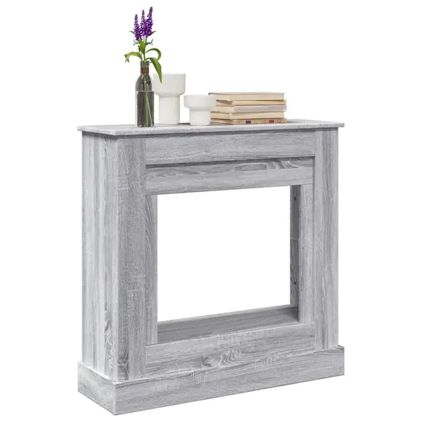 Gossi masca de semineu, sonoma gri, 90x30x90 cm, lemn prelucrat