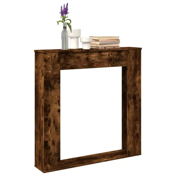 Gossi masca de semineu, stejar fumuriu 100x20x100 cm, lemn prelucrat