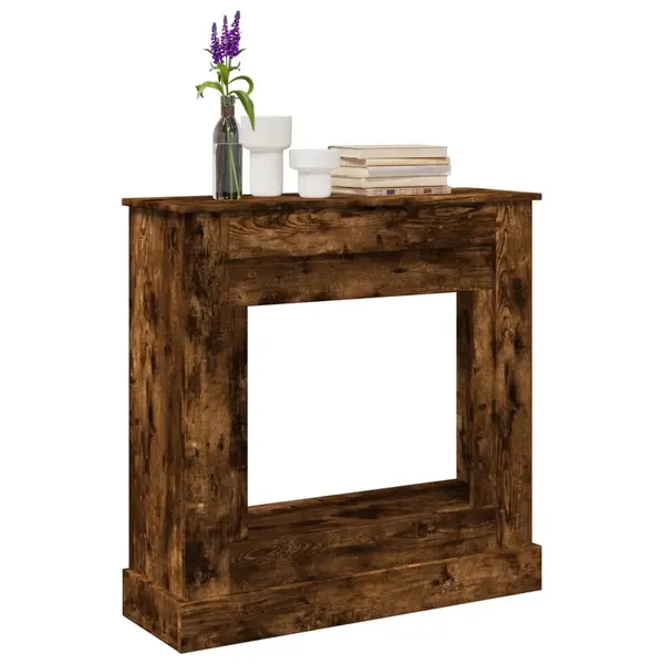Gossi masca de semineu, stejar fumuriu 90x30x90 cm, lemn prelucrat