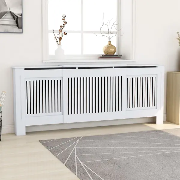 Gossi masca pentru calorifer, alb, 205 cm, mdf
