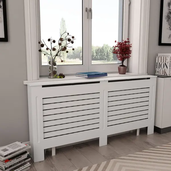 Gossi masca pentru calorifer, mdf, 172x19x81,5 cm, alb