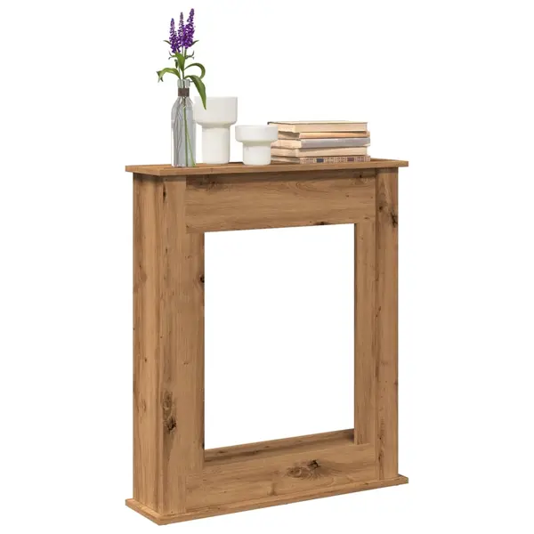 Gossi masca semineu, stejar artizanal, 75x20x87,5 cm, lemn prelucrat