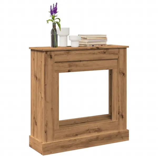 Gossi masca semineu, stejar artizanal, 90x30x90 cm, lemn prelucrat