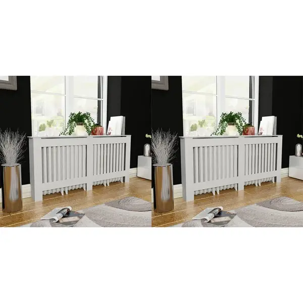 Gossi masti de calorifer, 2 buc., alb, 172 cm, mdf