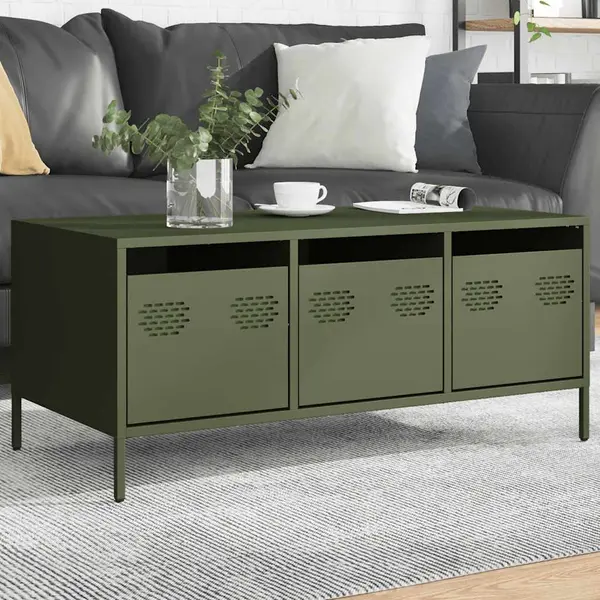 Gossi masuta cafea verde masliniu otel laminat la rece