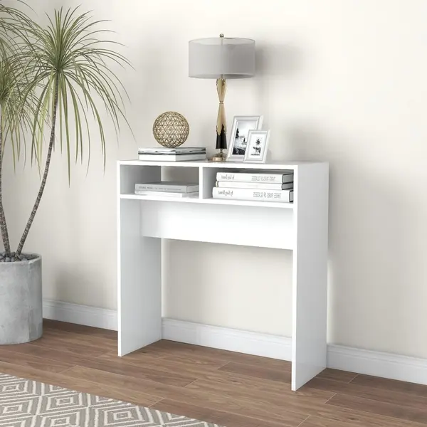 Gossi masuta consola, alb, 78x30x80 cm, lemn prelucrat