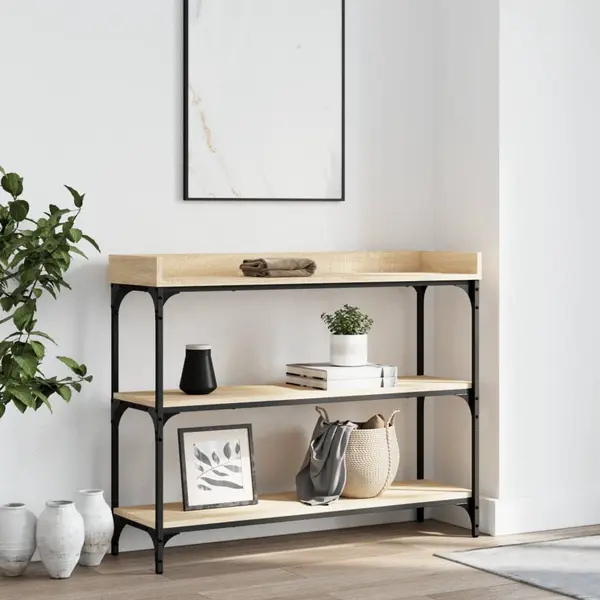 Gossi masuta consola cu rafturi, stejar sonoma, 100x30x80 cm