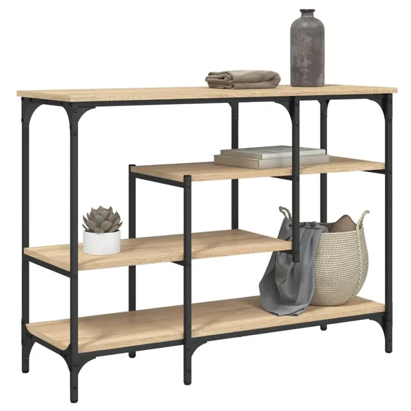 Gossi masuta consola cu rafturi, stejar sonoma, 100x35x75 cm