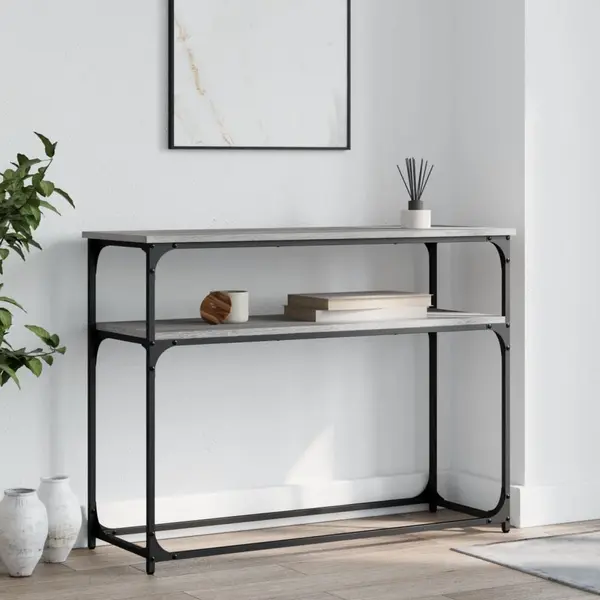 Gossi masuta consola, gri sonoma, 100x35,5x75 cm, lemn prelucrat