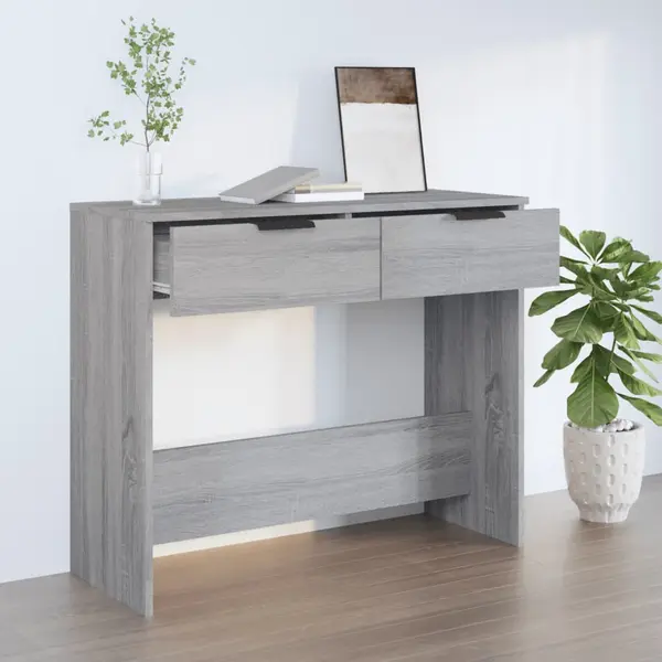 Gossi masuta consola, gri sonoma, 90x36x75 cm, lemn prelucrat