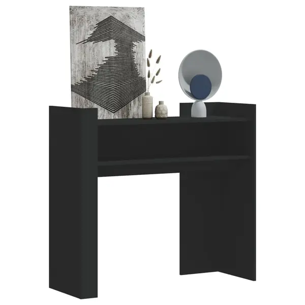 Gossi masuta consola, negru, 100x35x90 cm, lemn prelucrat