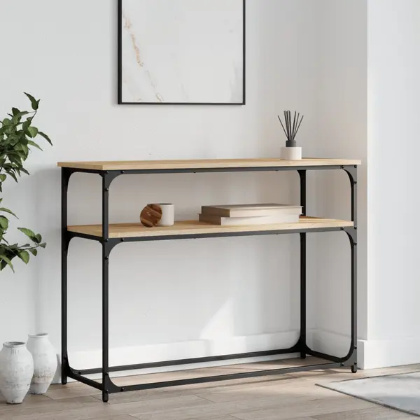 Gossi masuta consola, stejar sonoma, 100x35,5x75 cm, lemn prelucrat