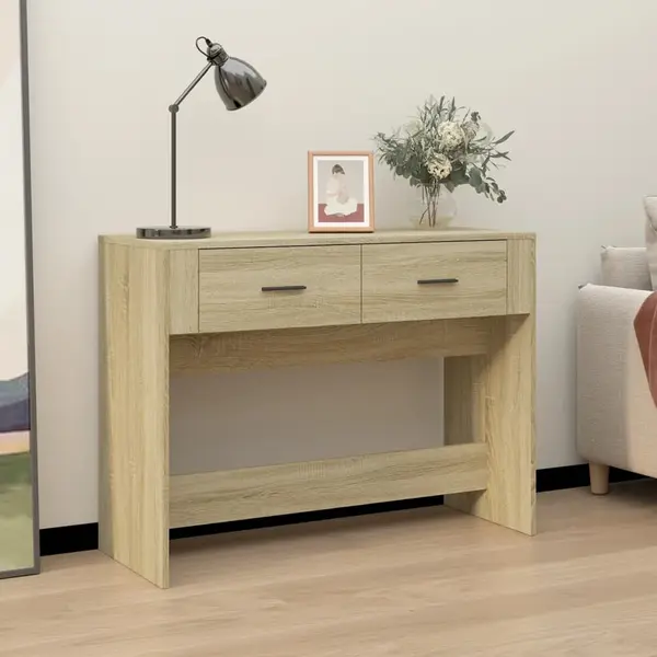 Gossi masuta consola, stejar sonoma, 100x39x75 cm, lemn prelucrat
