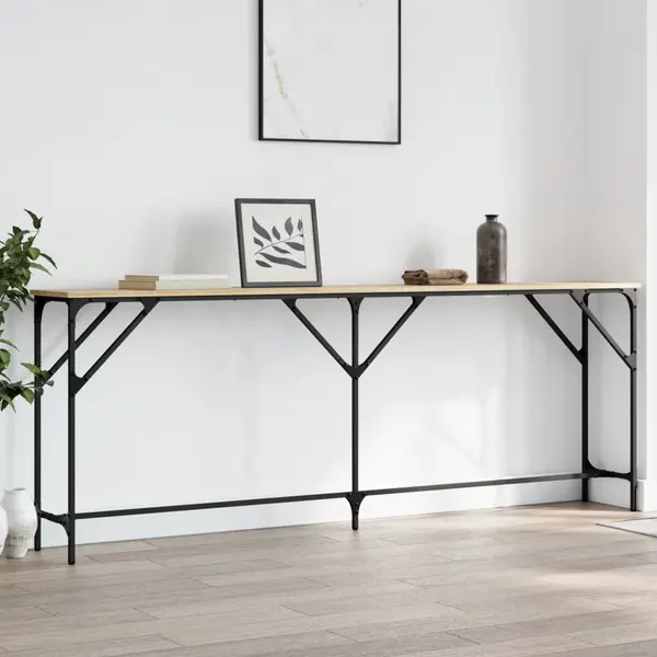 Gossi masuta consola, stejar sonoma, 200x29x75 cm, lemn prelucrat